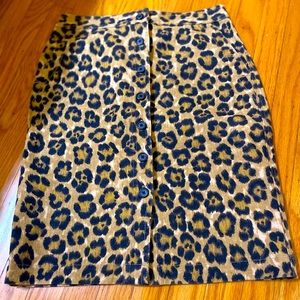 Leopard print pencil skirt